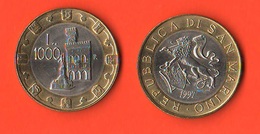 San Marino 1000 Lire 1997 Bimetallico Bimètallique - Saint-Marin
