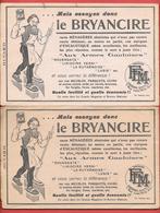 2 Buvards Anciens Produits Ménagers : LE BRYANCIRE -ENCAUSTIQUE AUX ARMES GAULOISES -PRODUITS F.E.M à LAGUIOLE (Aveyron) - Waschen & Putzen