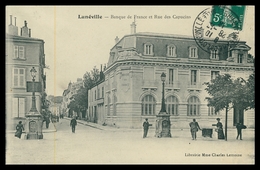 FRANCE - MEURTH ET MOSELLELU -NÉVILLE - Banque De France Et Rue Capucins(Ed. Liv.Mme Charles Lemoine)  Carte Postale - Banques