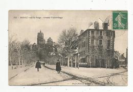 Cp , 12 , RODEZ Sous La Neige , Avenue Victor HUGO , Voyagée 1910 - Rodez
