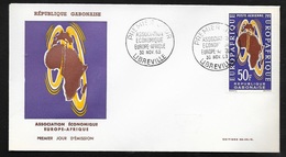 Gabon Lettre Illustrée Premier Jour Libreville Le 30/11/1963 Le P.A. N°18 Europafrique Coopération Economique TB - 1963