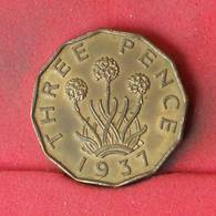 GREAT BRITAIN 3 PENCE 1937 -    KM# 849 - (Nº23123) - F. 3 Pence