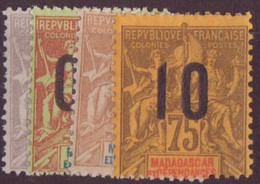 ⭐ Madagascar - YT N° 111 à 114 ** - Neuf Sans Charnière - 1912 ⭐ - Unused Stamps