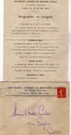 VP12.149 - PARIS 1914 - Science - Enveloppe & Programme Du Quatrième Congrès De Médecine Légale - Programme