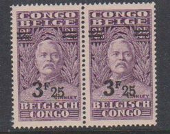 Belgisch Congo 1931 Stanley Ovptd 3.25F Op 2.75F (paar) ** Mnh (38940C) - Nuevos