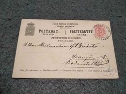 FINLAND STATIONERY CARD FINSKA KUPE CANCEL 1888 - Entiers Postaux