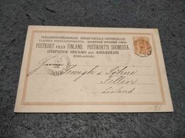 FINLAND STATIONERY CARD VYBORG  CANCEL + 2 RUSSIA CANCELS 1876 - Entiers Postaux