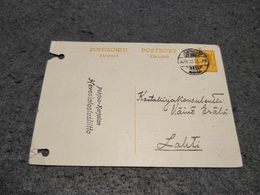 FINLAND STATIONERY CARD JOENSUU CANCEL 1935 - Entiers Postaux