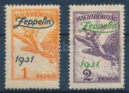 ** 1931 Zeppelin Pár (24.000) Mindkét Bélyeg Papírránccal / Both Stamps With Paper Crease - Altri & Non Classificati