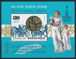 ** 1980 Moszkvai Olimpia érmesei Ajándék Blokk (18.000) / Mi Block 145, Present Of The Post - Other & Unclassified