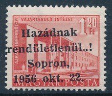 ** 1956 Sopron Épületek 1,20Ft Fekete Felülnyomással (70.000) Garancia Nélkül / No Guarantee - Altri & Non Classificati