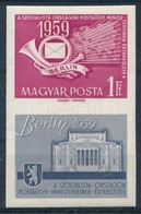 ** 1959 A Szocialista Országok Postaügyi Minisztereinek értekezlete (II.) Vágott Szelvényes Bélyeg (4.000) - Autres & Non Classés