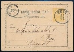1871 Díjjegyes Levelez?lap, Ovális ,,PEST' (Gudlin C 2.4) - Other & Unclassified