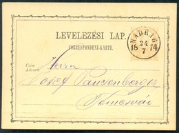 1874 Díjjegyes Levelez?lap / PS-card 'NADRAG' - Temesvár - Altri & Non Classificati
