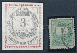 O 1874 3kr Durva-finom Gyöngyjavítással (ex Lovász) (sarokhiba / Missing Corner) - Altri & Non Classificati