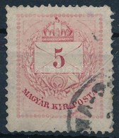 O 1874 5kr Papírránccal, R és P Között Javítás - Altri & Non Classificati