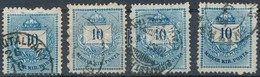 O 1874 4x10kr Gyöngyjavítással - Altri & Non Classificati