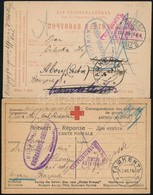 1912/1916 2 Db Orosz Hadifogoly Képeslap - Autres & Non Classés