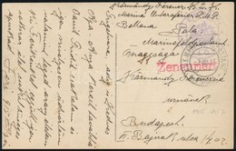 1915 Tábori Képeslap Hadihajó Postával 'S.M.S. BELLONA' - Autres & Non Classés