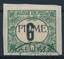 Fiume 1918 Feketeszámú Portó 6f Gépi II. Felülnyomással, Bodor Vizsgálójellel (25.000) - Autres & Non Classés