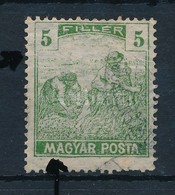 O 1920 Magyar Posta 5f ,,szakadt' Keret és Torz Alsó Keretrész - Other & Unclassified
