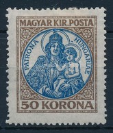 * 1921 Koronás Madonna 50 K, Kék Festékfolt A ,,H' Alatt - Other & Unclassified