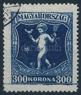 O 1924 Jótékonyság 300K A Bélyegkép Alsó Részén Végigfutó Festékcsíkkal - Other & Unclassified