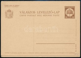 1930 Használatlan 10+10f Díjjegyes Válaszos Levelez?lap Si 25 - Altri & Non Classificati