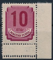 ** 1946 Forint-fillér Portó 10f ívsarki Bélyeg Kett?s Fogazással, IX-es Vízjellel - Altri & Non Classificati