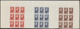 ** 1949 Sztálin Sor Vágott Kilencestömbök Egy összefügg? ívben (150.000) / Mi 1122-1124 Imperforate Blocks Of 9 In One S - Altri & Non Classificati