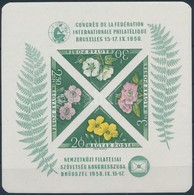 ** 1958 FIP (I.) Vágott Blokk (15.000) / Mi Bl 28 Imperforate Block - Autres & Non Classés