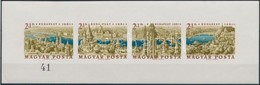 ** 1961 Bélyegnap (34.) Panoráma Vágott Blokk (400.000) / Mi 1789-1792 Imperforate Block, Present Of The Post. (issue: 5 - Autres & Non Classés