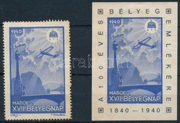 (*) 1940 100 éves A Bélyeg MABOE Emlékív és Levélzáró - Autres & Non Classés