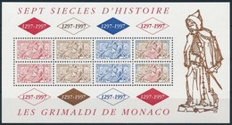 ** 1997 700 éves A Grimaldi Dinasztia Monacóban (II.) Blokk Mi 72 - Altri & Non Classificati