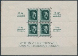 * 1937 Hitler Blokk Mi 7 (Mi EUR 100,-) (hibák / Faults) - Altri & Non Classificati