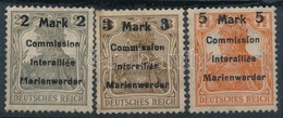 ** Marienwerder 1920 3 Klf érték Mi 23-25 (~Mi EUR 135.-) - Altri & Non Classificati