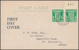 Guernsey 1941 Mi 1 Pár FDC - Other & Unclassified