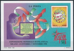 ** 1998 Nemzetközi Bélyegkiállítás ITALIA, Milánó Blokk Mi 18 - Autres & Non Classés