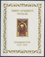 ** 1953 Konstantinápoly Elfoglalásának 500. évfordulója Blokk Mi 5  (Mi EUR 170.-) (rozsdafolt/stain) - Autres & Non Classés