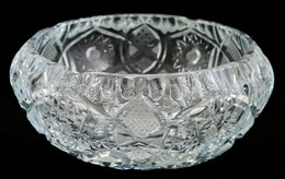 Carat Crystal ólomkristály Tál, Jelzett, Hibátlan, Csiszolt, D: 21 Cm, M: 7,5 Cm - Verre & Cristal