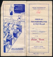 1980 Iskolai Takarékbélyeg Gy?jt?lap 40 Db Takarékbélyeggel / School Saving Booklet With 40 Stamps - Non Classés