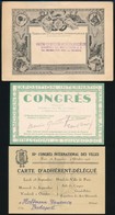 Cca 1920-1930 3 Db Nemzetközi Kiállítási Belép? / Internationan Exhibition, Expo Entry Cards - Non Classés