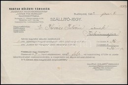 1929 Bp., A Magyar Külügyi Társaság 'Igazságot Magyarországnak' Kiadóbizottsága által Kiállított Szállítójegy - Non Classificati