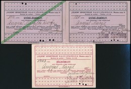 1934-1936 Jégbérlet A 'Liliom' Sporttelep Nagy Jégpályájára, 3 Db - Non Classificati