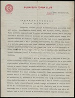 1925 Maleczki Román (?-?) A BTC F?titkára, Korábbi MLSZ F?titkár Levele Iszeni Iszer Károly (1861-1929) újságíró, Sports - Non Classés