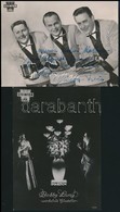 Cca 1960 A Vineta Trio Egyik Tagjának Aláírása Az Együttest ábrázoló Csoportképen + 1 Db Bobby Lang Varieté Fotó - Autres & Non Classés