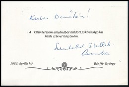 1983 Bánffy György (1927-2010) Kossuth-díjas és Jászai Mari-díjas Magyar Színész, érdemes és Kiváló (1983) M?vész Saját  - Altri & Non Classificati