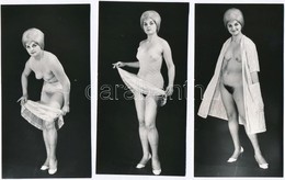 Cca 1968 Privát Vetk?z?szám, Szolidan Erotikus Felvételek, 6 Db Vintage Fotó, 15,5x8 Cm - Altri & Non Classificati