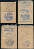 Cca 1920-1940 4 Db Modiano Szivarka Papír Tasak, 7x10 Cm. - Pubblicitari