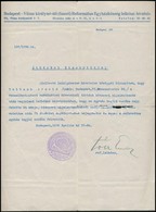 1938 Áttérési Bizonyítvány Zsidó Személy Részére, Bp., Vilma Királyn?-úti (fasori) Református Egyházközsség Lelkészi Hiv - Other & Unclassified